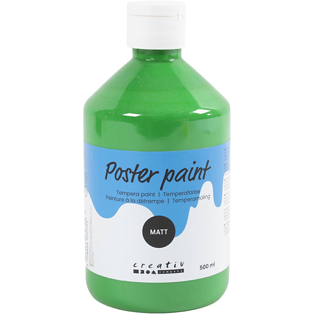 Pittura a tempera opaca, verde, 500 ml 1 bottiglia dell'azienda Creativ