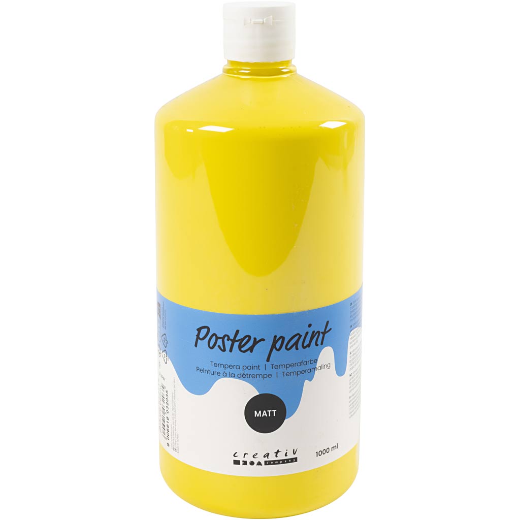 Tempera opaca dell'azienda Creativ, giallo primario, 1000 ml 1 bottiglia