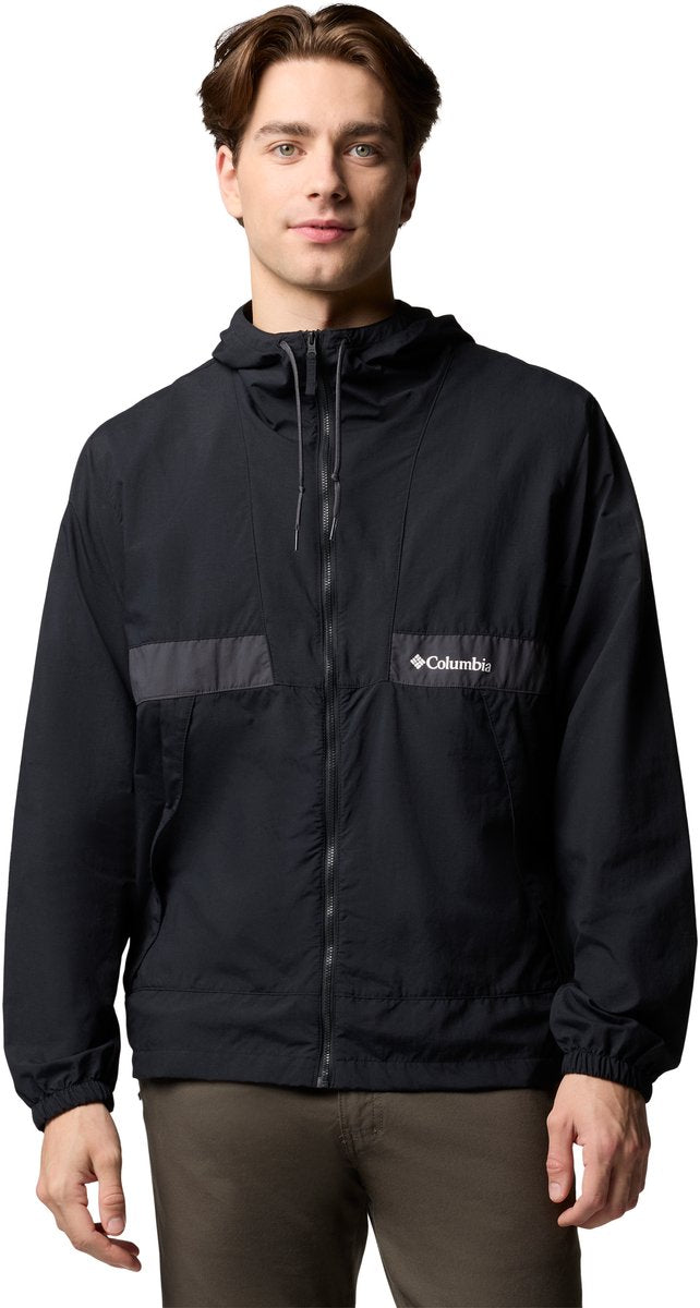 Chaqueta outdoor para hombre Columbia spire Valley™ con capucha cortavientos - negro, tiburón