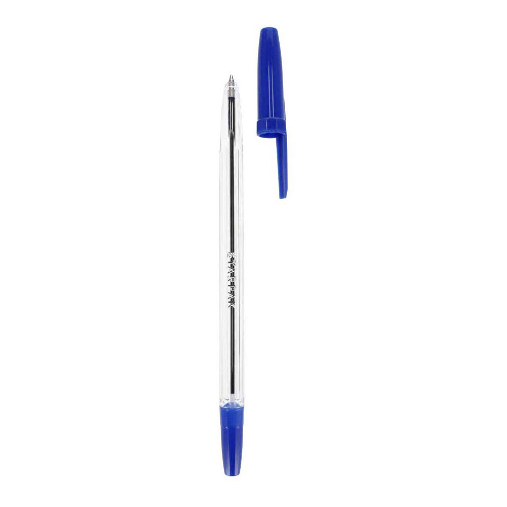 Penna a sfera con cappuccio blu, 50 pz.