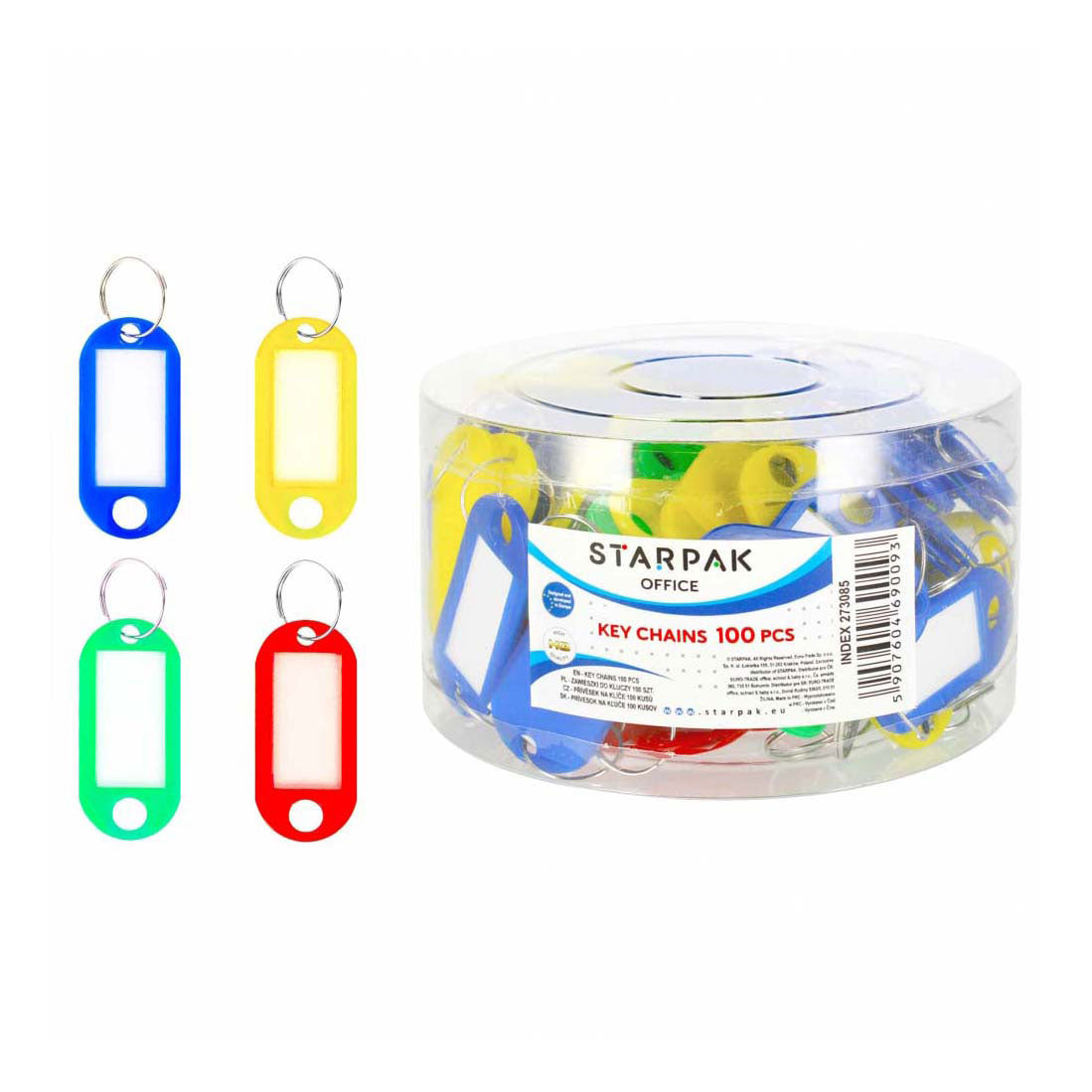 Portachiavi con indirizzo, 100 pz.