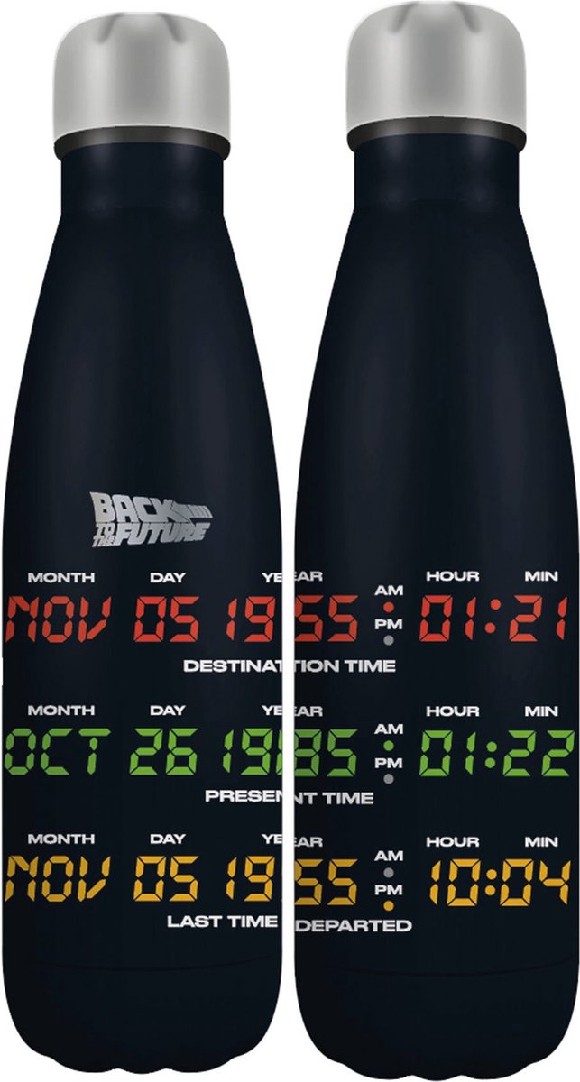Half moon bay back to the future - metalen waterfles 500ml