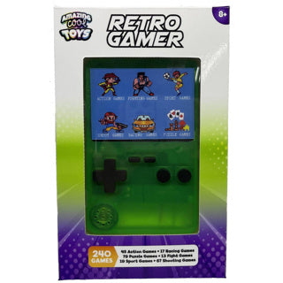Incredibile console di gioco arcade fantastica con schermata a colori 7 cm trasparente verde