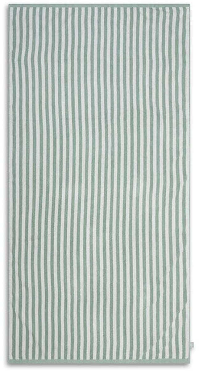 Stripe de resort | Toalla de algodón blanco verde 135 x 65 cm
