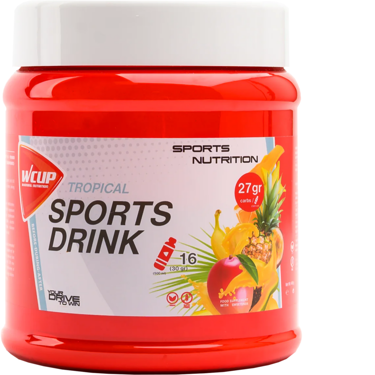 WCUP - Sports Drink Tropical 480 grammi