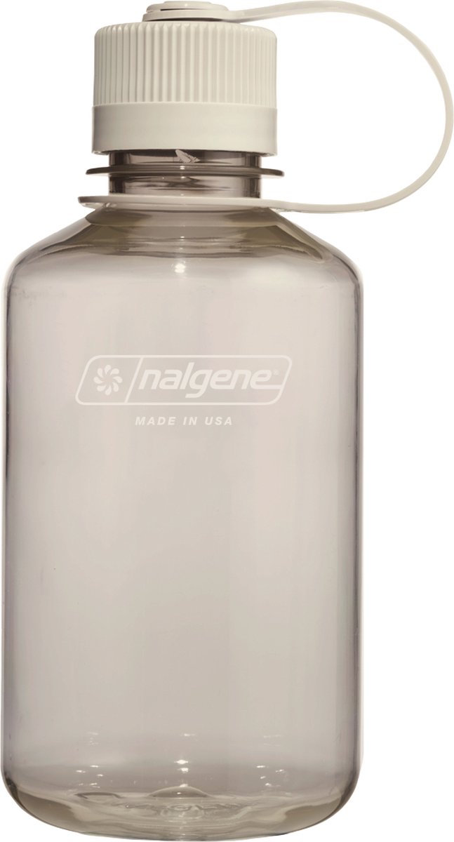 Nalgene - botella de boca estrecha - botella para beber - botella de agua - a prueba de fugas - 500 ml - sin bpa - sustentable - algodón