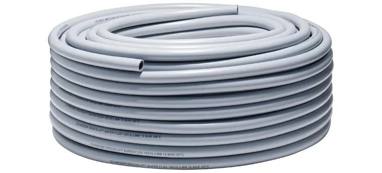 Schneider airsystems druckluftschlauch super-flex compressed air hose 25 mt dls15.5-10 gray