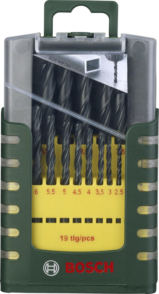 Juego de brocas para metal Bosch hss-r - 1-10 mm - 19 piezas