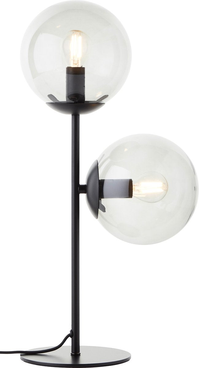 Brilliant ariol - tafellamp - glas - 2xe14 max. 40w - zwart