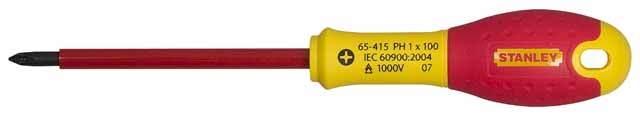 Stanley utensili manuali fatmax cacciavite phillips vde ph2 x 125mm - 0-65-416