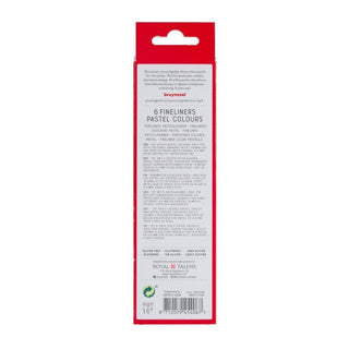 Bruynzeel fineliner set pastello 6 colori