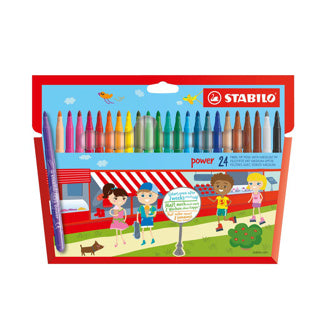 Stabilito Power Felf -Tip Pen set con 24 pezzi