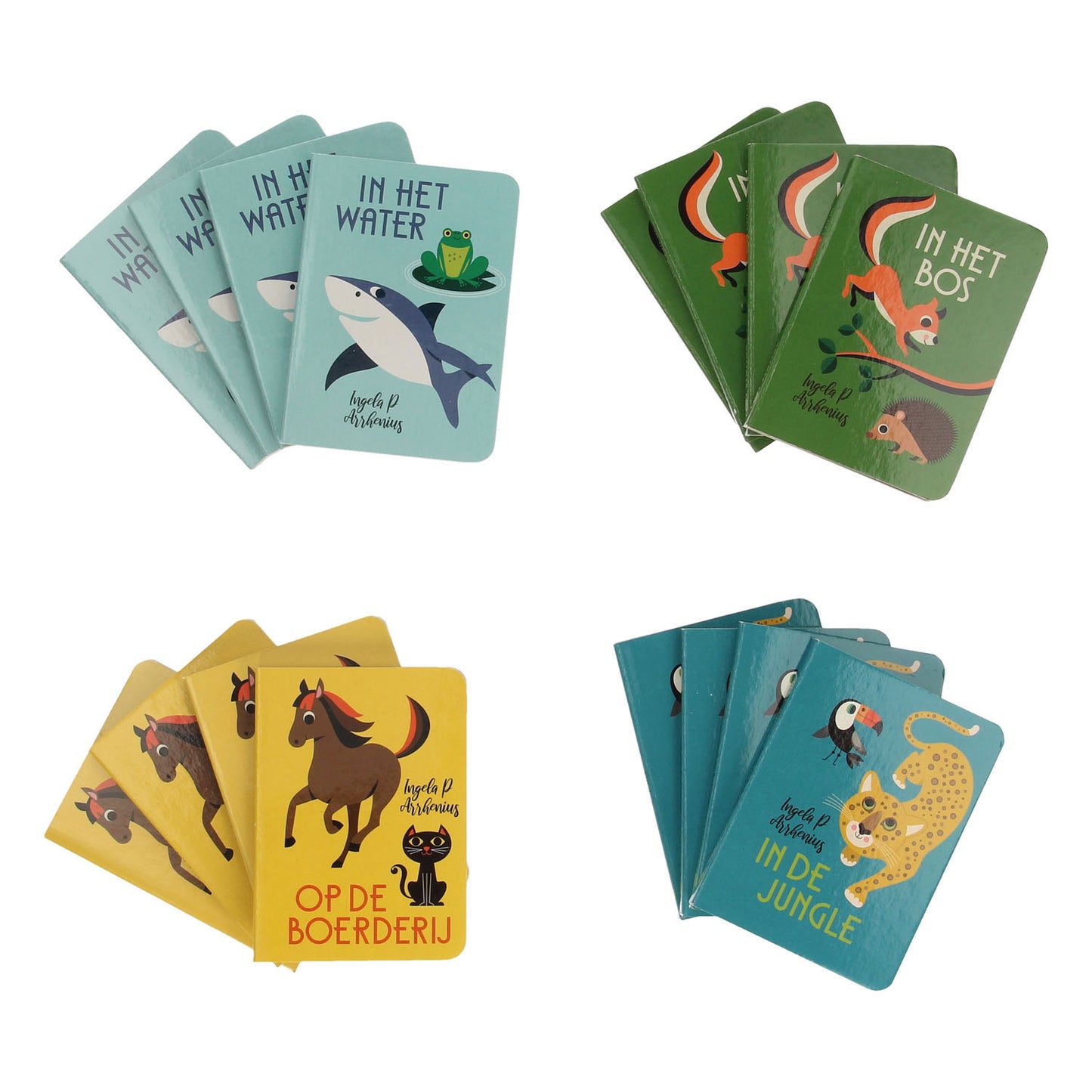 La casa editrice Gottmer raggruppa gli animali di Ingela dispense, 16 pz.