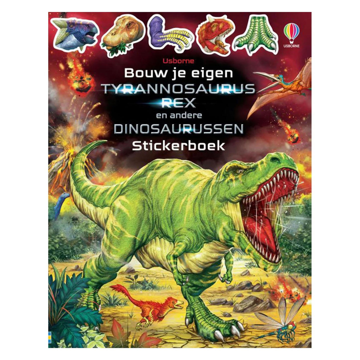 Wpg uitgevers costruisci il tuo tyrannosaurus stickerboek