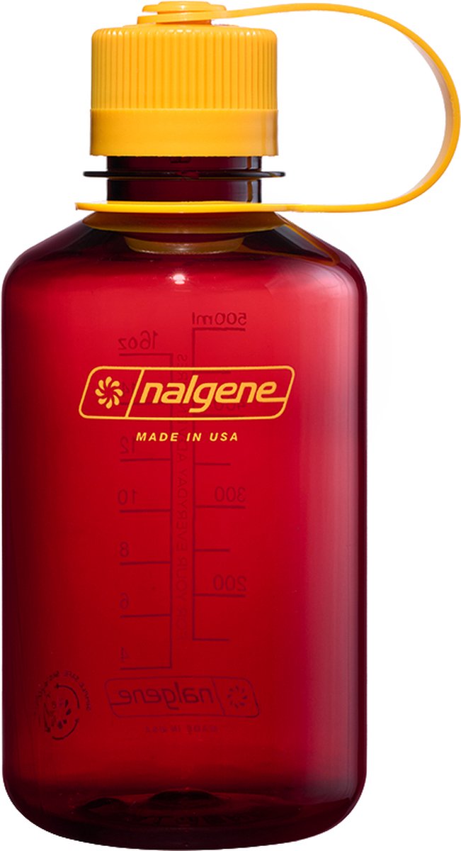 Nalgene - botella de boca estrecha - botella para beber - botella de agua - a prueba de fugas - 500ml - libre de bpa - sustentar - laker