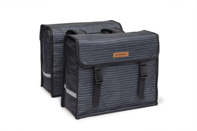 NUOVO sacca da bicicletta a doppia bicicletta Fiori - Black - Doppia borsa - 30L