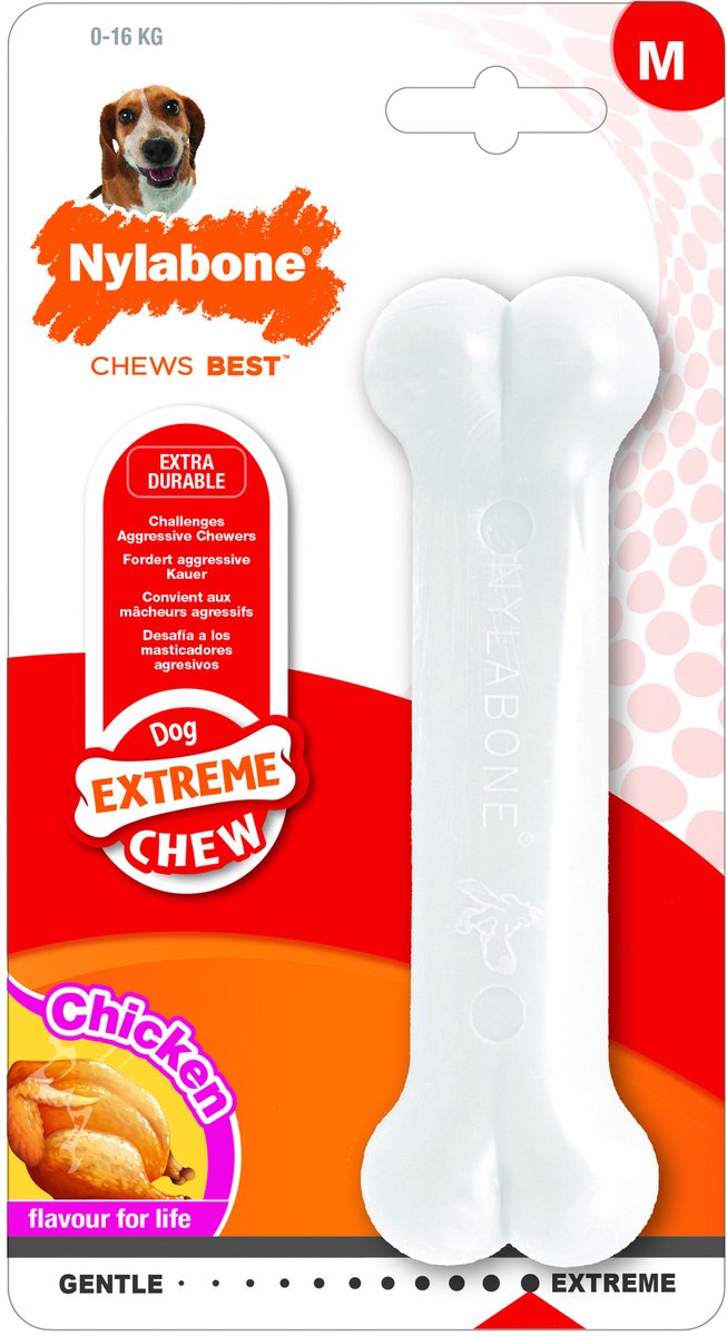 Nylabone hard biters bone - pollo - per cani fino a 15 kg