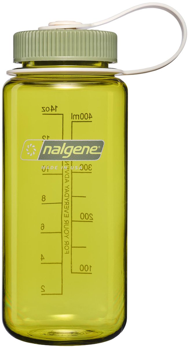 Nalgene - botella de boca ancha - botella para beber - botella de agua - 500 ml - escarola con aceite verde sustentable ¡nueva!