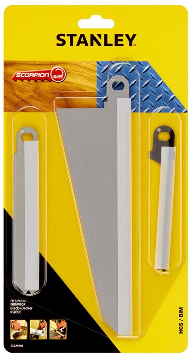 Stanley sta29991-xj - set di lame per sega - 3 pezzi - per sega Scorpion