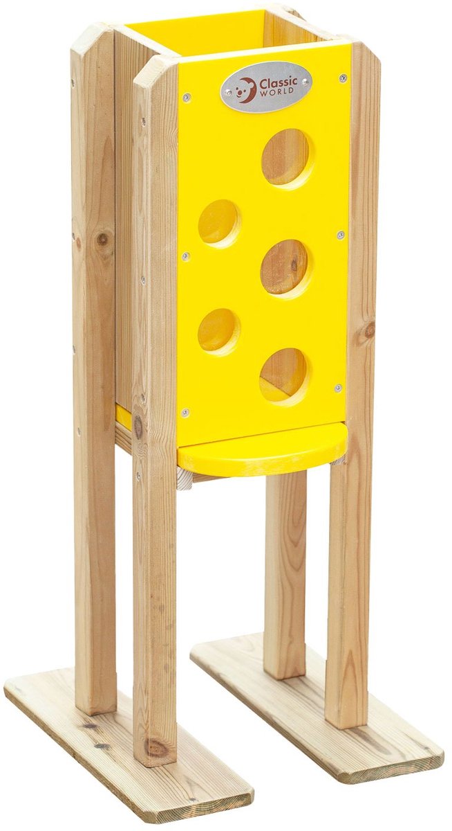 Classic world houten zandmolen speelgoed met gaten - duurzaam buitenspeelgoed.
