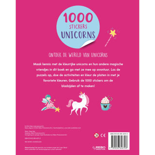 Libro StickerBoek 1000 pegatinas unicornio
