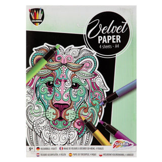 Pintura en terciopelo 4 hojas 4 surti