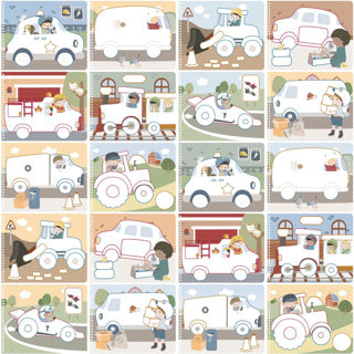 Libro mágico para colorear Little Dutch Jim 30 páginas que incluyen 3 crayones