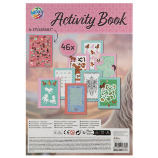 Libro de actividades de caballos para grupos de manualidades creativas + pegatinas a4