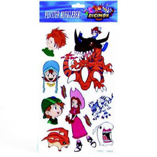 Pegatina de ventana Digimon surti