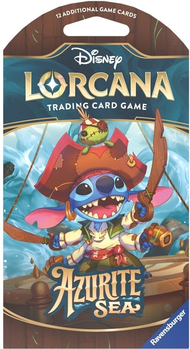 Disney lorcana set 6: azurite sea booster sleeved - trading card game