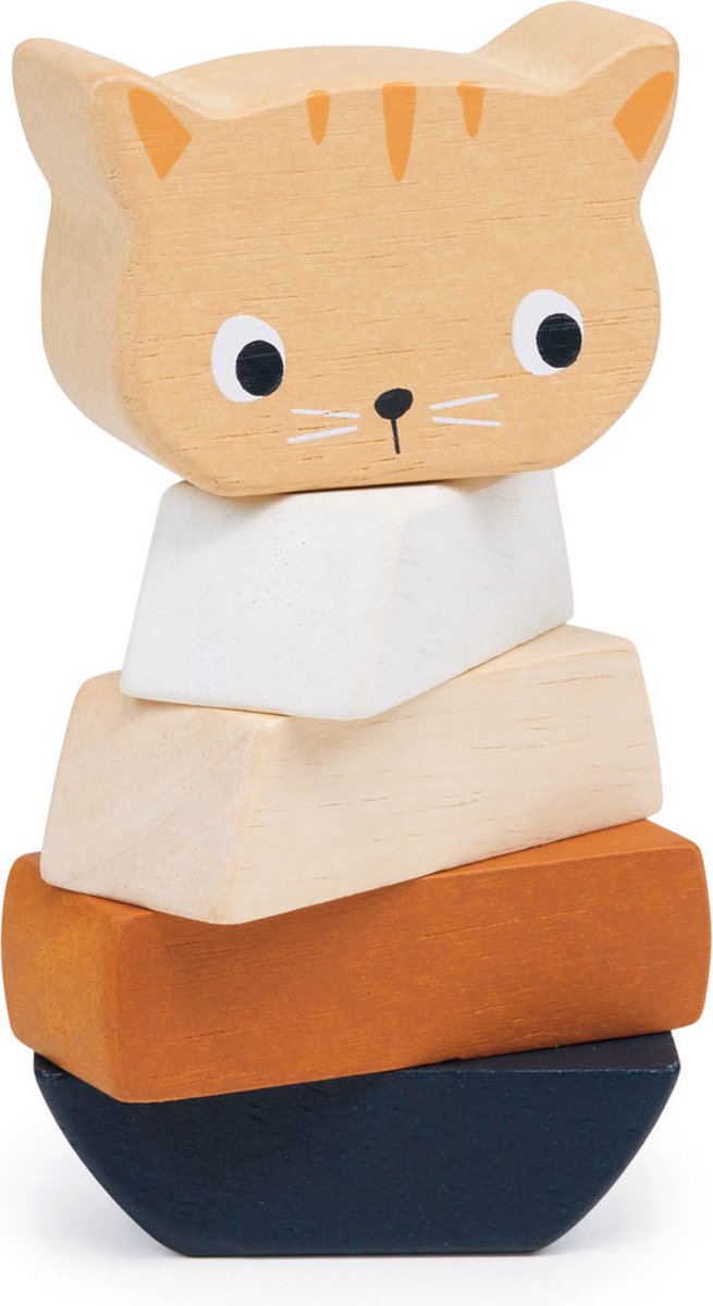 Apilador Mentari - gatito - 6x2,5x11,5cm - madera - 1 año