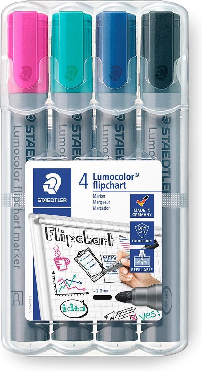 Rotulador rotafolio staedtler lumocolor - caja 4pzs nueva col.