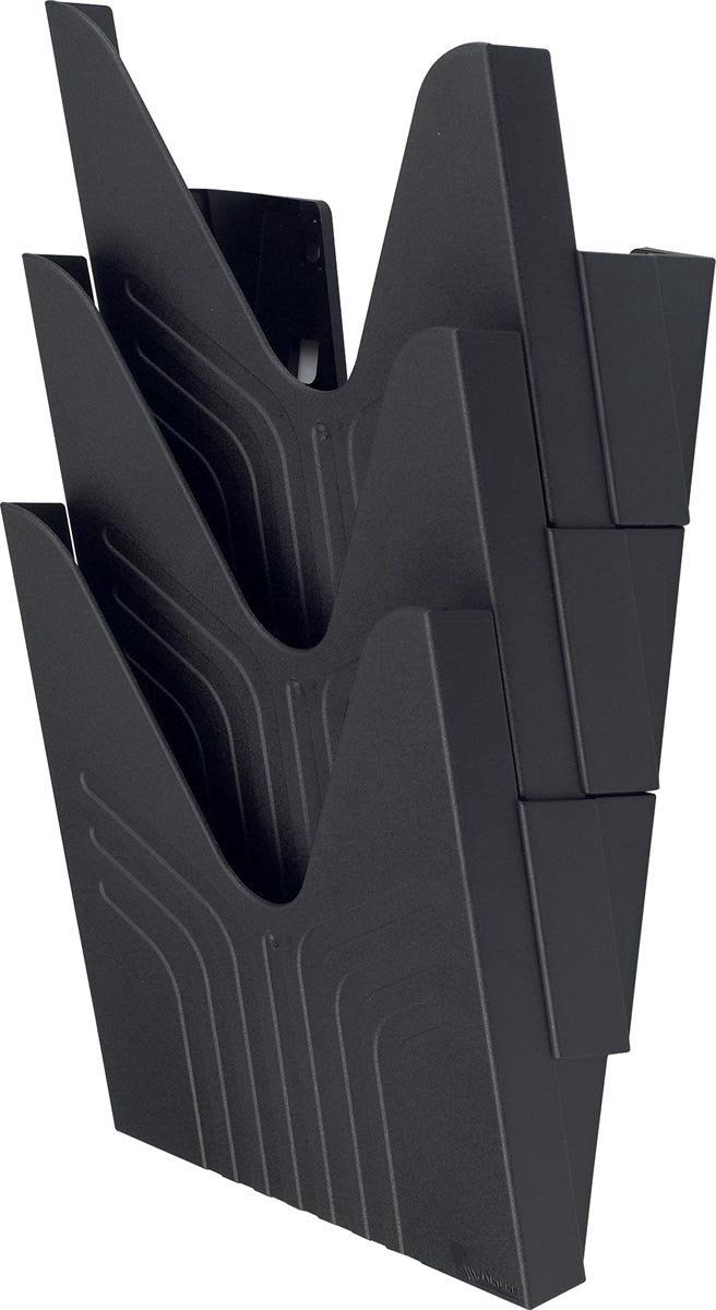 Portadepliant Avery da parete alto 3 scomparti nr144 nero