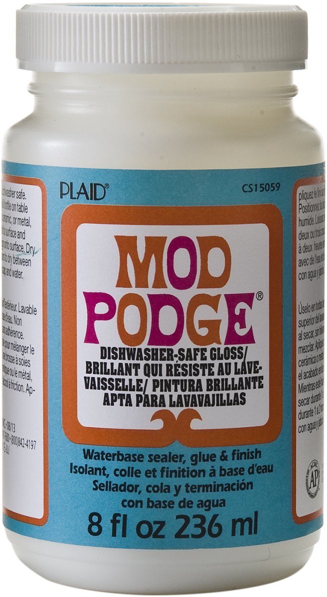 Mod podge apto para lavavajillas - pegamento y barniz todo en uno - 236ml