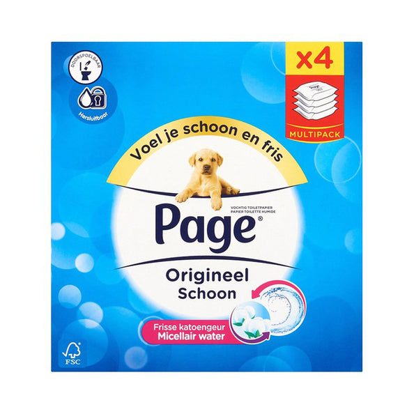Page vochtig toiletpapier navul 42 vel (4 stuks)
