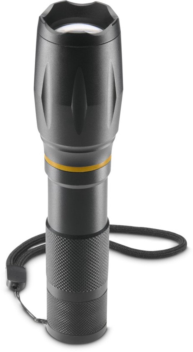 Linterna Hama - w200 - 200lm - incl. 3 pilas AAA - aluminio - 3 posiciones + zoom - negro