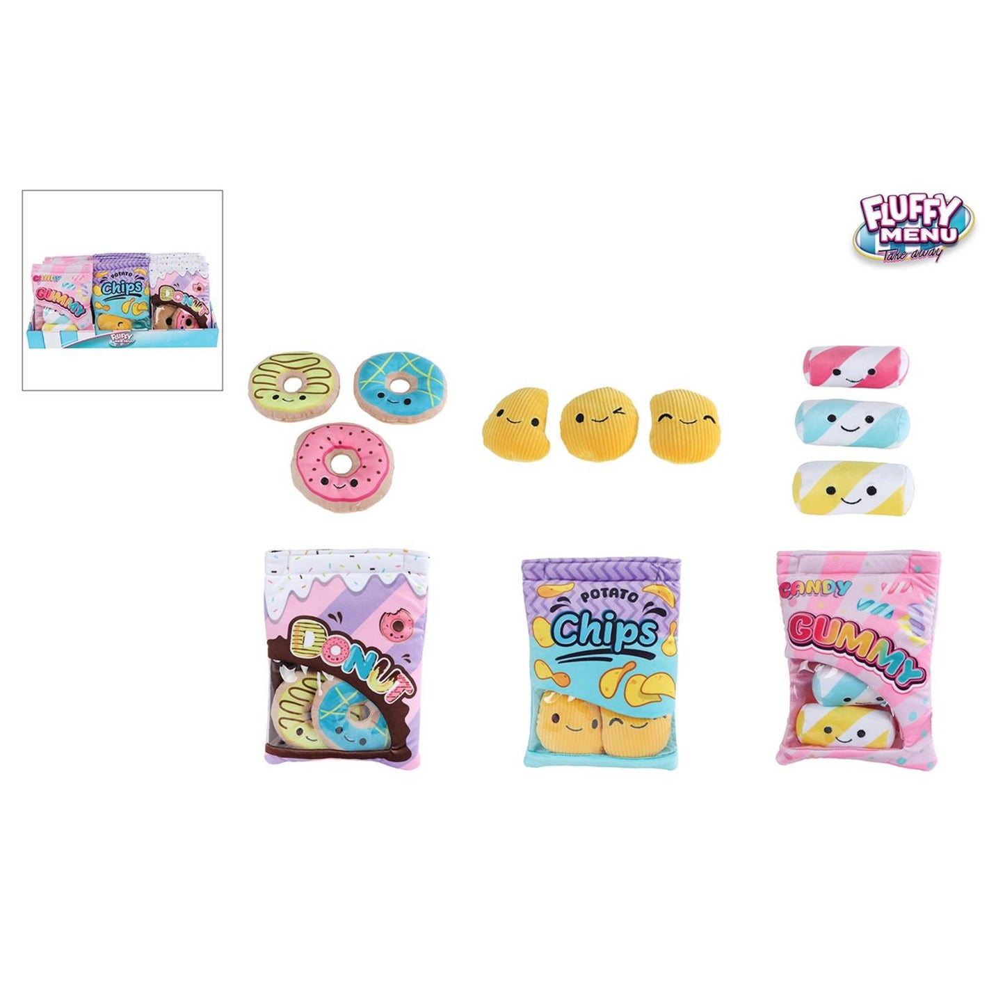 Bolsitas snack menu peluche peluche 21cm