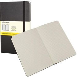 Notebook moleskine a quadretti copertina rigida nera