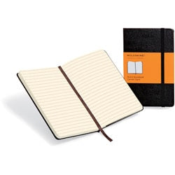 Cuaderno moleskine xl line tapa blanda negro