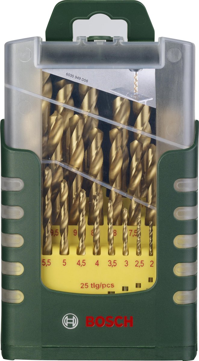 Juego de brocas para metal Bosch hss-tin, 1-13 mm, 25 piezas