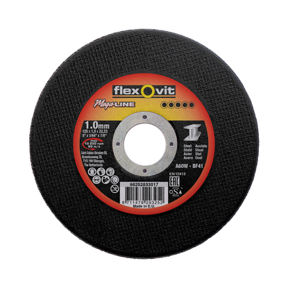 Flexovit dss mega-line 125x1.0x22.23 a60w t41 acciaio | 25 pz