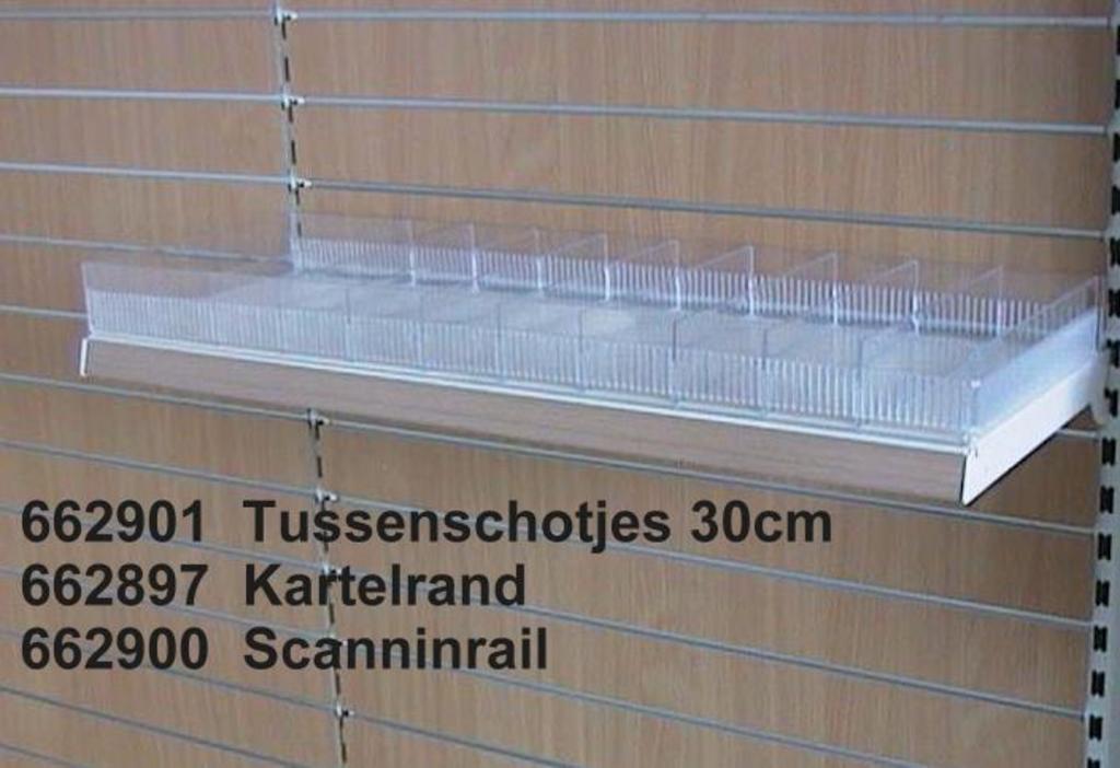 Divisorio per scaffali senza marca liscio 275x75 trasparente