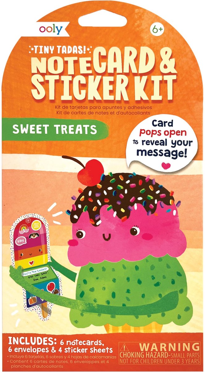 Ooly, ¡pequeñas tadas! juego de pegatinas de tarjetas de notas - dulces