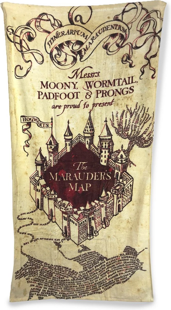 Mappa dei predoni con asciugamani di Harry Potter