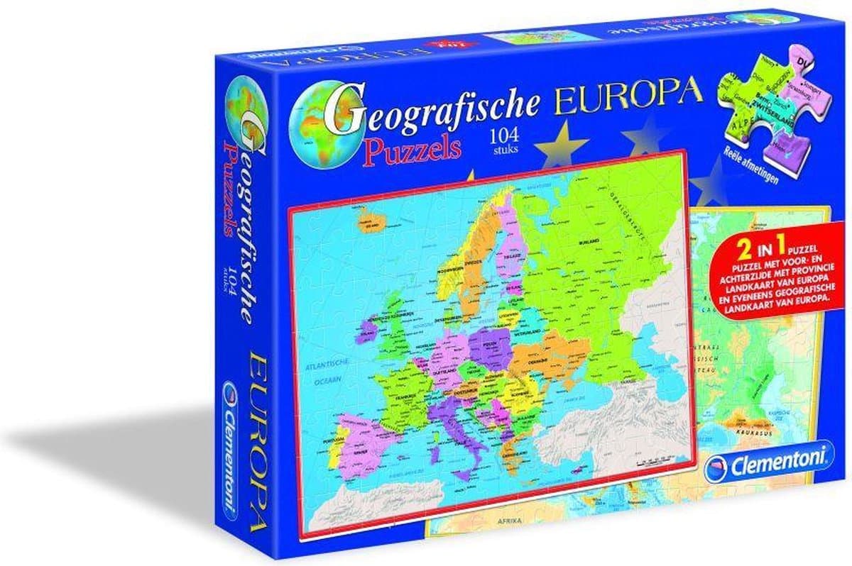Puzzle mappa geografica Europa -104 pezzi