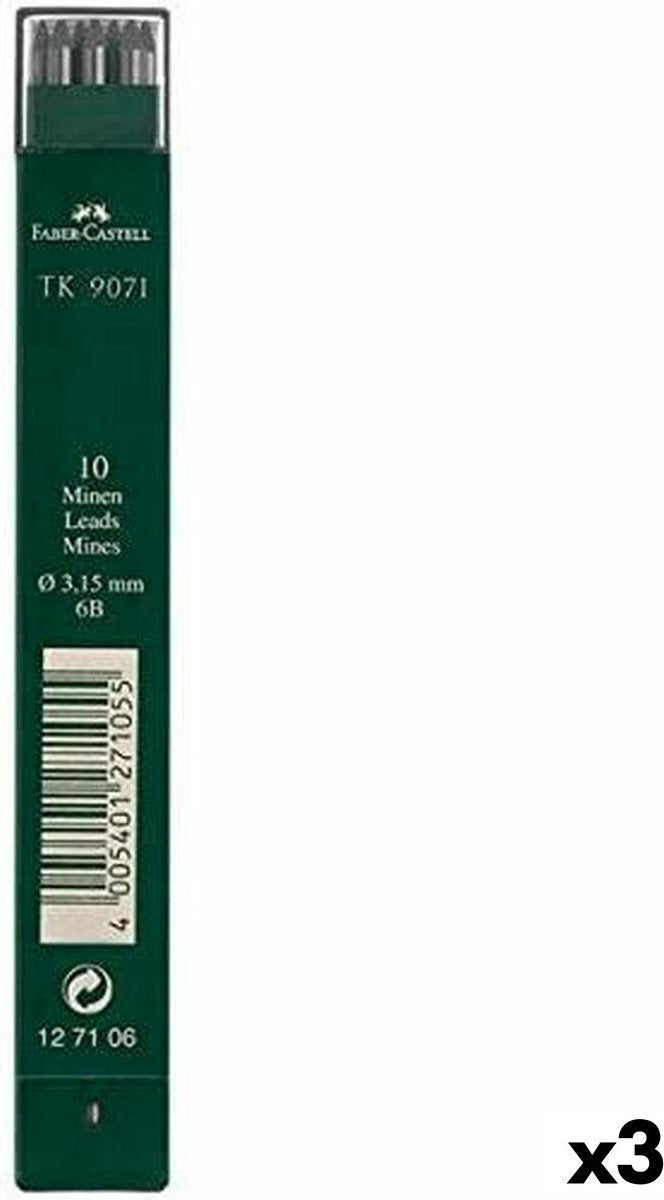 Faber-Castell ricambio mina per matite in legno 3 parti 6b