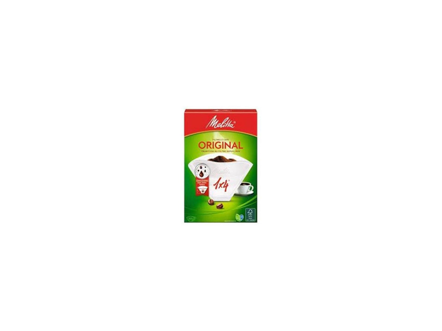 Filtri caffè Melitta 1x4 80 pezzi bianchi