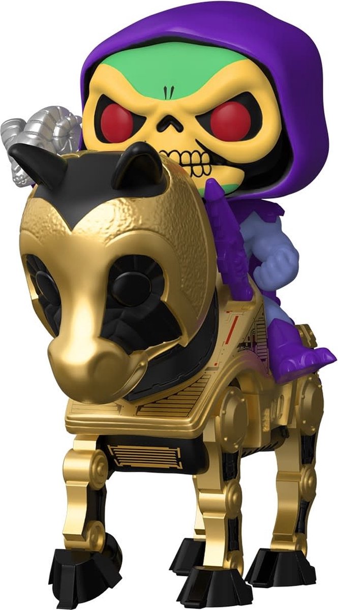Funko masters of the universe verzamelfiguur pop! rides skeletor with night stalker 18 cm multicolours