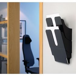 Portafolletos de pared duradero 1709008060 a4 negro 2 piezas