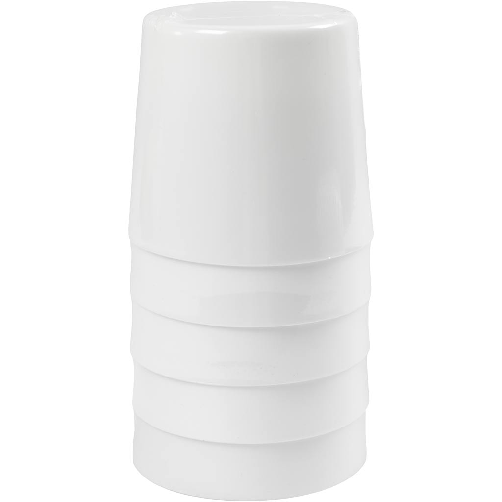 Bicchiere per acqua Creative Company, h: 9,5 cm, d 8,5 cm, 300 ml, bianco, 5 pezzi 1 scatola